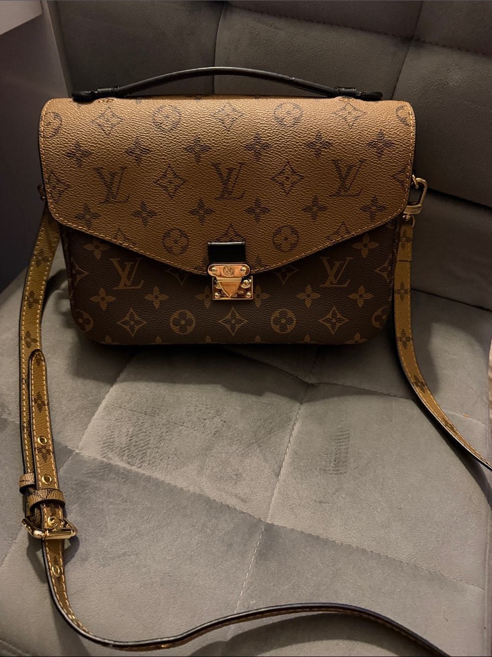 Louis Vuitton Monogram Two-Tone Satchel in Brown - Picture 1 of 3